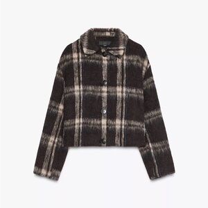Zara Plaid Wool-Blend Jacket